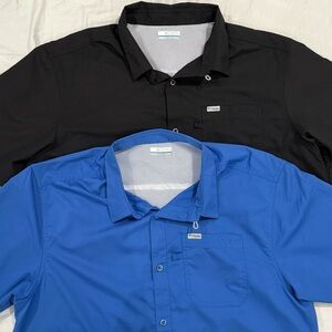 Columbia PFG Black and Blue Men's Shirts